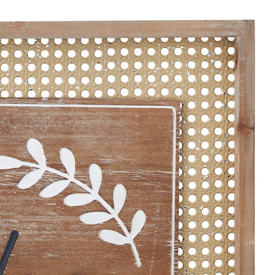 Set of 2 Brown Wood Farmhouse Wall Decor 24", 16"
